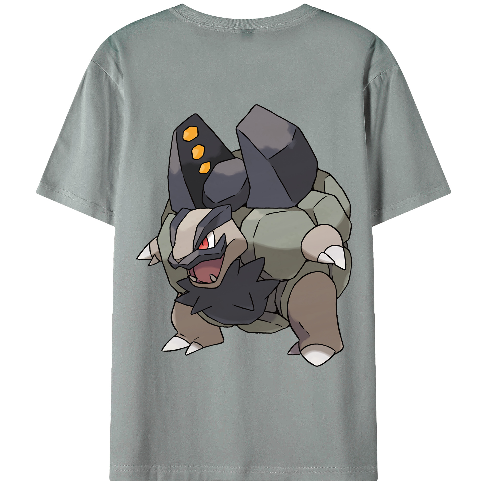 （画像用） ポケットモンスター Pokémon 綿100％ メンズ半袖Tシャツ（バックプリント） 通気性